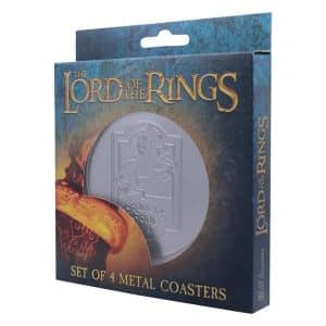 FaNaTtik - The Lord of the Rings Set of 4 Embossed Metal Coasters - Bordskåner