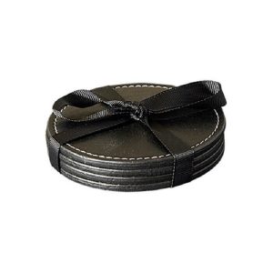Da'Core Coaster sort rund Ø10 cm 4 stk