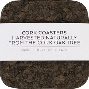 Smoked Cork Firkantet Glasbrik Sæt
